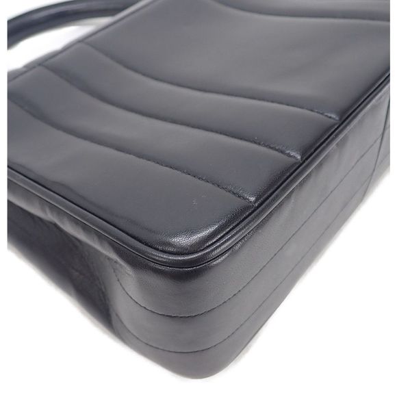 CHANEL Lambskin Mademoiselle Handbag Black With Gold Hardware - Picture 13 of 16